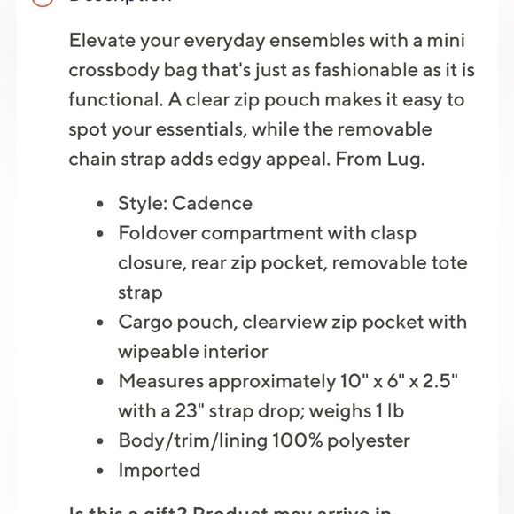 Lug Cadence Mini Classic Crossbody Bag - Picture 13 of 13